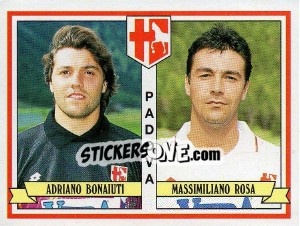 Cromo Adriano Bonaiuti / Massimiliano Rosa - Calciatori 1992-1993 - Panini