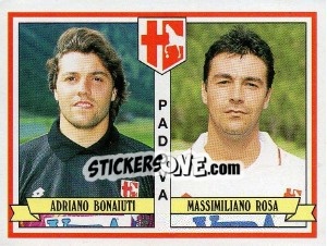 Sticker Adriano Bonaiuti / Massimiliano Rosa - Calciatori 1992-1993 n. 435 - Panini