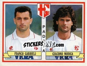 Sticker Franco Gabrieli / Giacomo Modica - Calciatori 1992-1993 n. 437 - Panini
