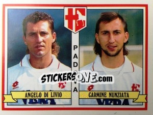 Sticker Angelo Di Livio / Carmine Nunziata - Calciatori 1992-1993 n. 439 - Panini