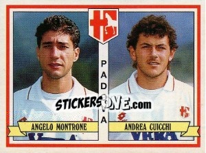 Cromo Angelo Montrone / Andrea Cuicchi - Calciatori 1992-1993 - Panini