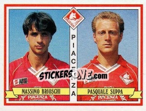 Sticker Massimo Brioschi / Pasquale Suppa - Calciatori 1992-1993 n. 445 - Panini