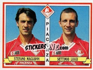 Sticker Stefano Maccoppi / Settimio Lucci - Calciatori 1992-1993 n. 446 - Panini