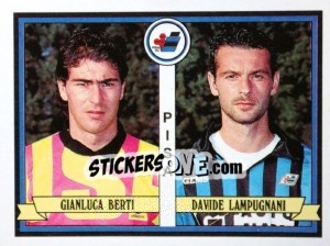 Sticker Gianluca Berti / Davide Lampugnani - Calciatori 1992-1993 - Panini