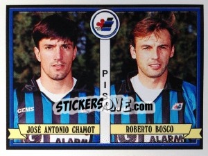 Sticker José Antonio Chamot / Roberto Bosco - Calciatori 1992-1993 n. 453 - Panini