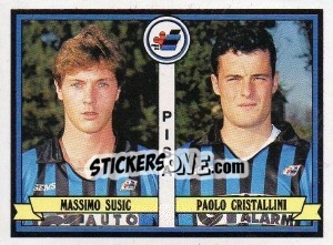 Cromo Massimo Susic / Paolo Cristallini - Calciatori 1992-1993 - Panini