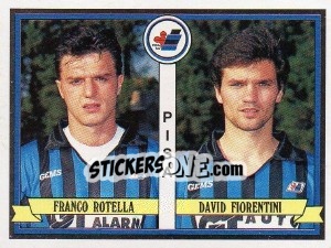 Cromo Franco Rotella / David Fiorentini - Calciatori 1992-1993 - Panini