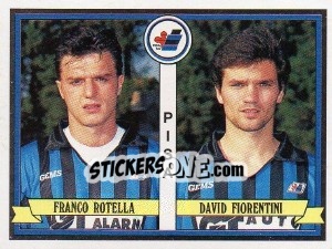 Sticker Franco Rotella / David Fiorentini - Calciatori 1992-1993 n. 455 - Panini