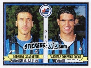 Sticker Lorenzo Scarafoni / Pasquale Domenico Rocco - Calciatori 1992-1993 - Panini