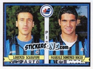 Sticker Lorenzo Scarafoni / Pasquale Domenico Rocco - Calciatori 1992-1993 n. 456 - Panini
