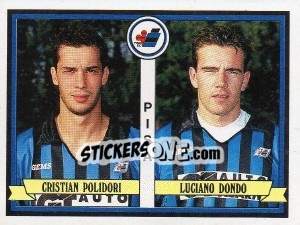 Sticker Cristian Polidori / Luciano Dondo - Calciatori 1992-1993 n. 457 - Panini