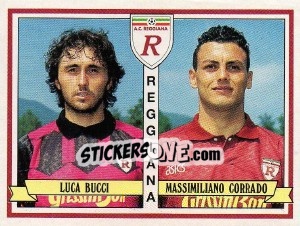 Sticker Luca Bucci / Massimiliano Corrado - Calciatori 1992-1993 n. 459 - Panini
