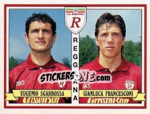 Sticker Eugenio Sgarbossa / Gianluca Francesconi - Calciatori 1992-1993 n. 462 - Panini