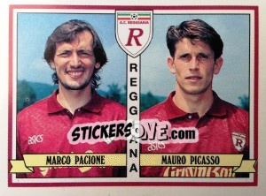 Sticker Marco Pacione / Mauro Picasso - Calciatori 1992-1993 - Panini