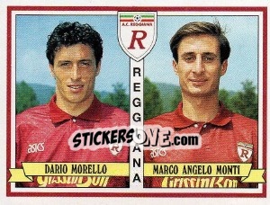 Sticker Dario Morello / Marco Angelo Monti - Calciatori 1992-1993 n. 465 - Panini