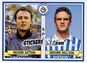 Sticker Massimo Battara / Giovanni Dall'Igna - Calciatori 1992-1993 n. 467 - Panini