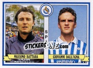 Sticker Massimo Battara / Giovanni Dall'Igna - Calciatori 1992-1993 - Panini