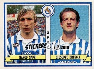 Sticker Marco Nappi / Giuseppe Brescia - Calciatori 1992-1993 - Panini