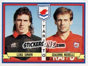 Sticker Luigi Simoni / Giacomo Murelli - Calciatori 1992-1993 - Panini