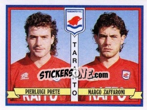 Sticker Pierluigi Prete / Marco Zaffaroni - Calciatori 1992-1993 n. 477 - Panini