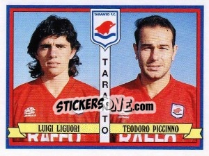 Sticker Luigi Liguori / Teodoro Piccinno - Calciatori 1992-1993 n. 479 - Panini