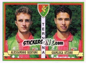 Sticker Alessandro Bertoni / Gianluca Atzori - Calciatori 1992-1993 - Panini