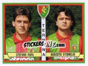 Cromo Stefano Papa / Roberto D'Ermilio - Calciatori 1992-1993 - Panini
