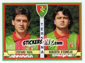 Sticker Stefano Papa / Roberto D'Ermilio - Calciatori 1992-1993 n. 490 - Panini