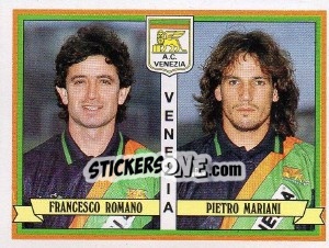 Sticker Francesco Romano / Pietro Mariani - Calciatori 1992-1993 n. 494 - Panini