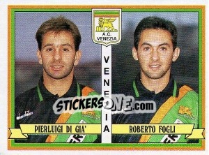 Sticker Pierluigi Di Gia' / Roberto Fogli - Calciatori 1992-1993 n. 495 - Panini