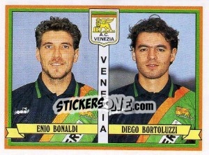 Sticker Enio Bonaldi / Diego Bortoluzzi - Calciatori 1992-1993 - Panini