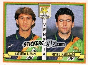 Sticker Maurizio Lizzani / Pietro Maiellaro - Calciatori 1992-1993 n. 498 - Panini