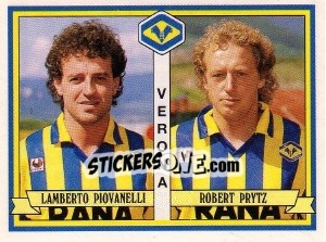 Sticker Lamberto Piovanelli / Robert Prytz - Calciatori 1992-1993 - Panini