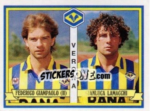 Sticker Federico Giampaolo / Gianluca Lamacchi - Calciatori 1992-1993 n. 505 - Panini