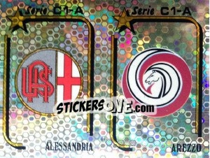 Sticker Scudetto Alessandria / Arezzo - Calciatori 1992-1993 - Panini