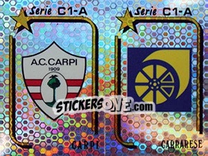 Sticker Scudetto Carpi / Carrarese - Calciatori 1992-1993 n. 508 - Panini
