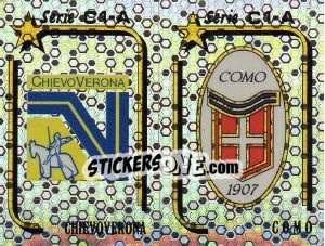 Sticker Scudetto ChievoVerona / Como - Calciatori 1992-1993 - Panini