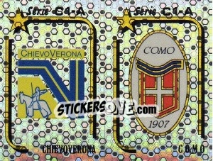 Sticker Scudetto ChievoVerona / Como - Calciatori 1992-1993 n. 509 - Panini