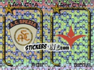 Sticker Scudetto Spezia / Triestina - Calciatori 1992-1993 - Panini