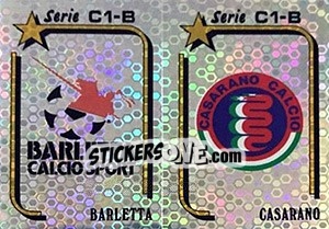 Sticker Scudetto Barletta / Casarano - Calciatori 1992-1993 n. 517 - Panini