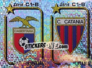 Sticker Scudetto Casertana / Catania - Calciatori 1992-1993 n. 518 - Panini
