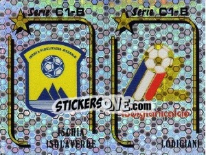 Sticker Scudetto Ischia Isolaverde / Lodigiani - Calciatori 1992-1993 n. 520 - Panini