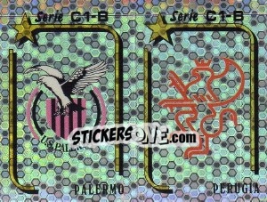 Sticker Scudetto Palermo / Perugia - Calciatori 1992-1993 n. 522 - Panini