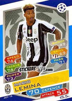 Cromo Mario Lemina - UEFA Champions League 2016-2017. Match Attax - Topps