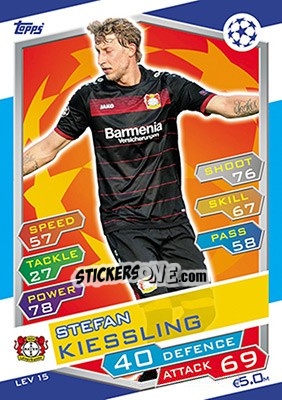 Sticker Stefan Kießling - UEFA Champions League 2016-2017. Match Attax n. LEV15 - Topps