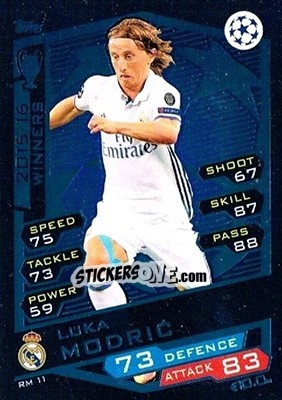 Figurina Luka Modric - UEFA Champions League 2016-2017. Match Attax - Topps