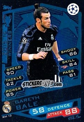 Sticker Gareth Bale - UEFA Champions League 2016-2017. Match Attax - Topps