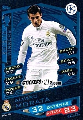 Sticker Álvaro Morata - UEFA Champions League 2016-2017. Match Attax - Topps