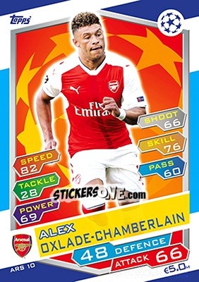 Figurina Alex Oxlade-Chamberlain - UEFA Champions League 2016-2017. Match Attax - Topps