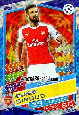 Sticker Olivier Giroud - UEFA Champions League 2016-2017. Match Attax n. ARS16 - Topps
